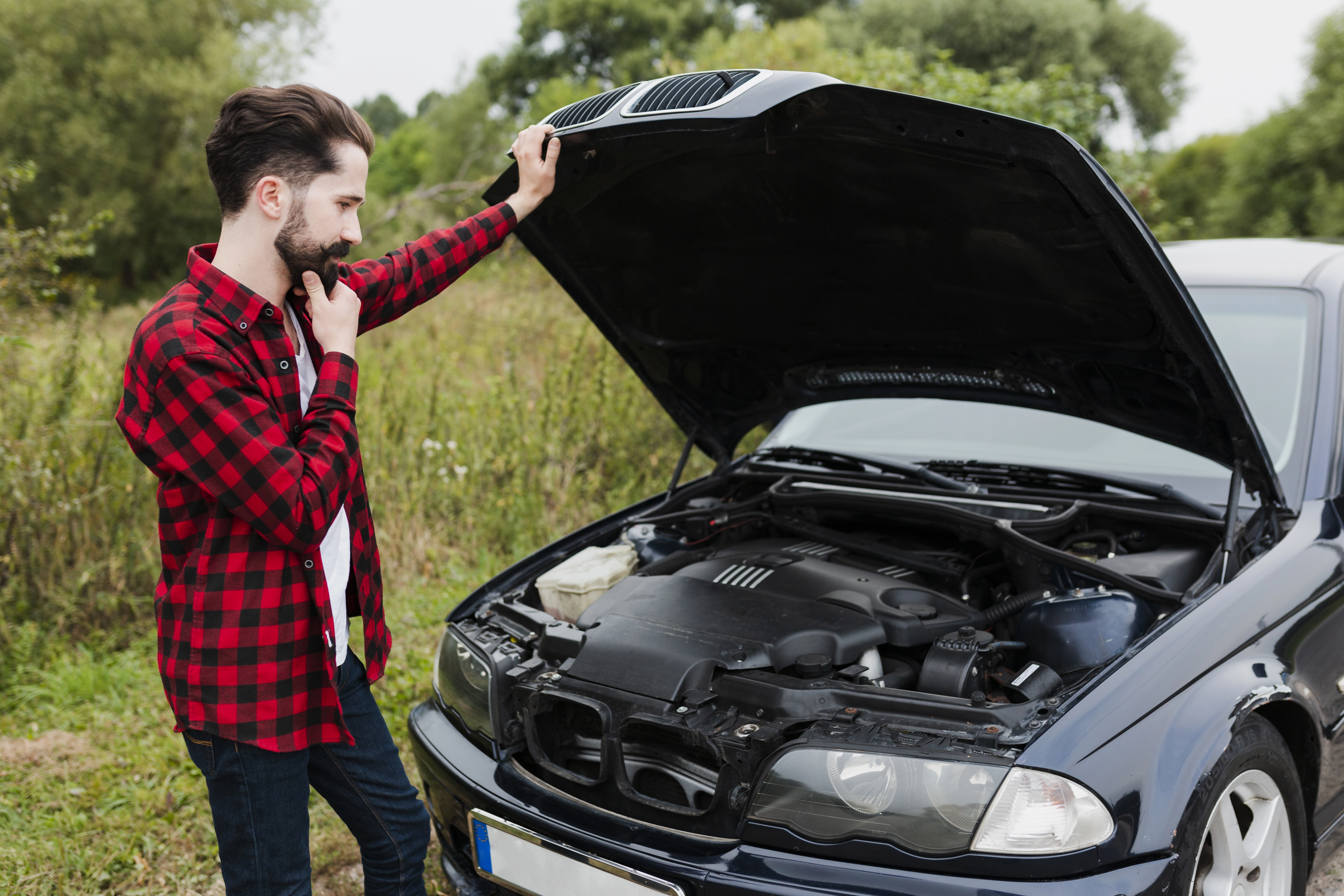 Vérification des niveaux de la voiture